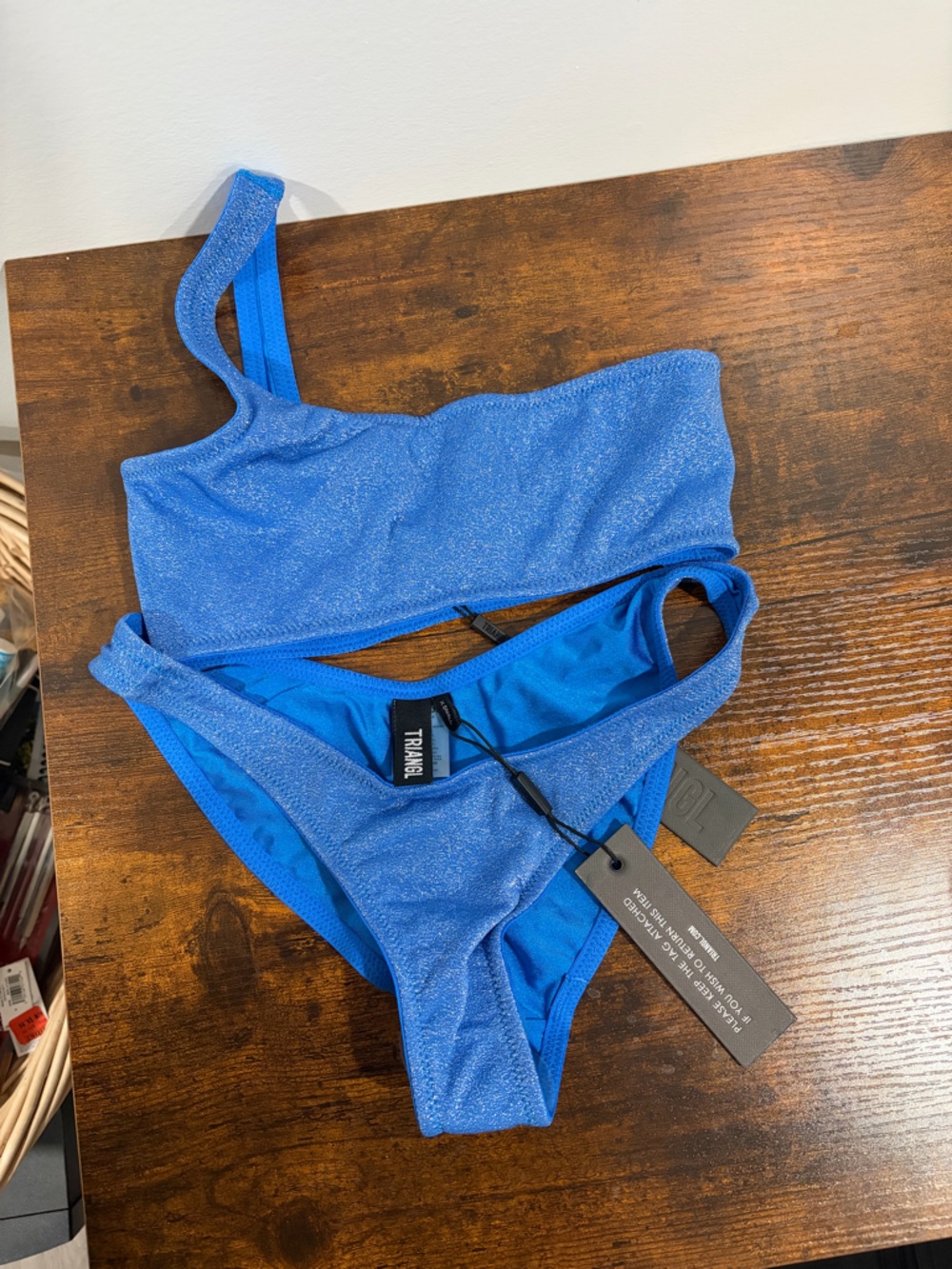 triangl swimwear Sparkle Cobalt Blue Two-Piece Bikini